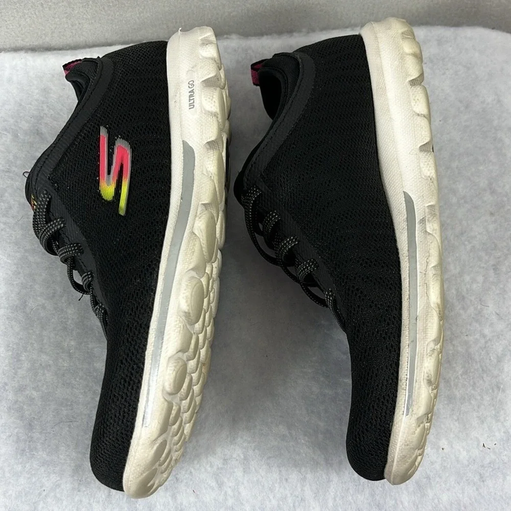 Skechers Go Walk Blossom‎ Wind Classic Washable Sneakers Womens Size 8.5 Black